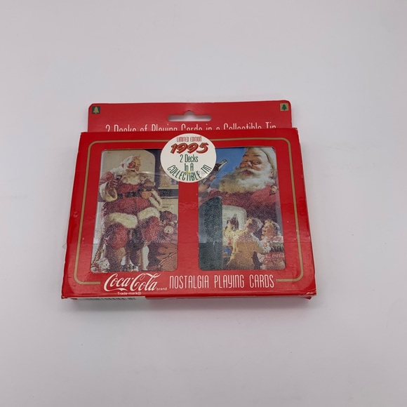 Vintage LIMITED EDITION 1995 Coca~Cola NOSTALGIA Playing Cards 2 Decks In Tin - Picture 1 of 6